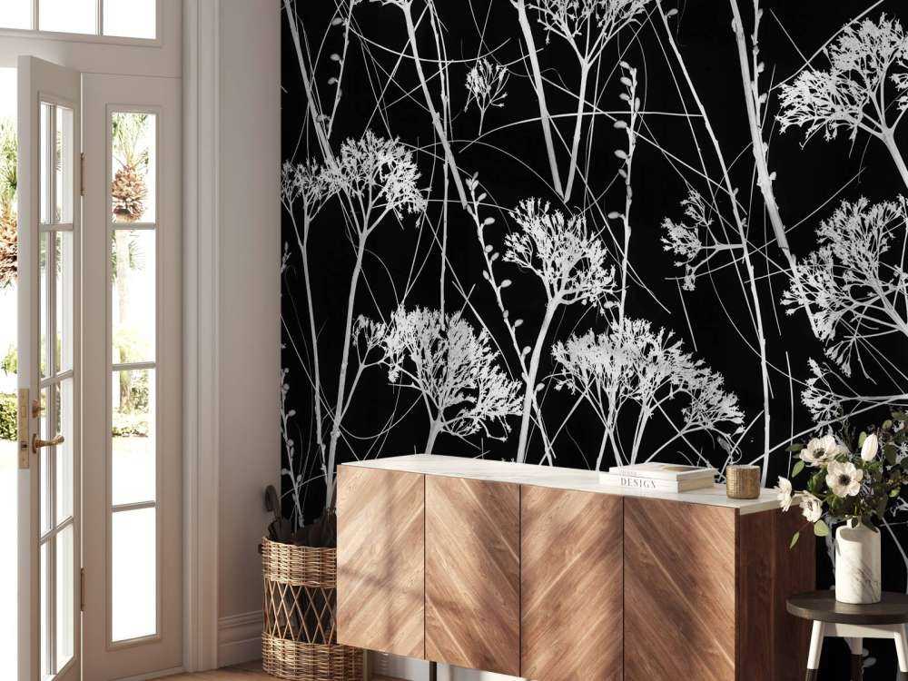 Sylwetka suszonych roślin