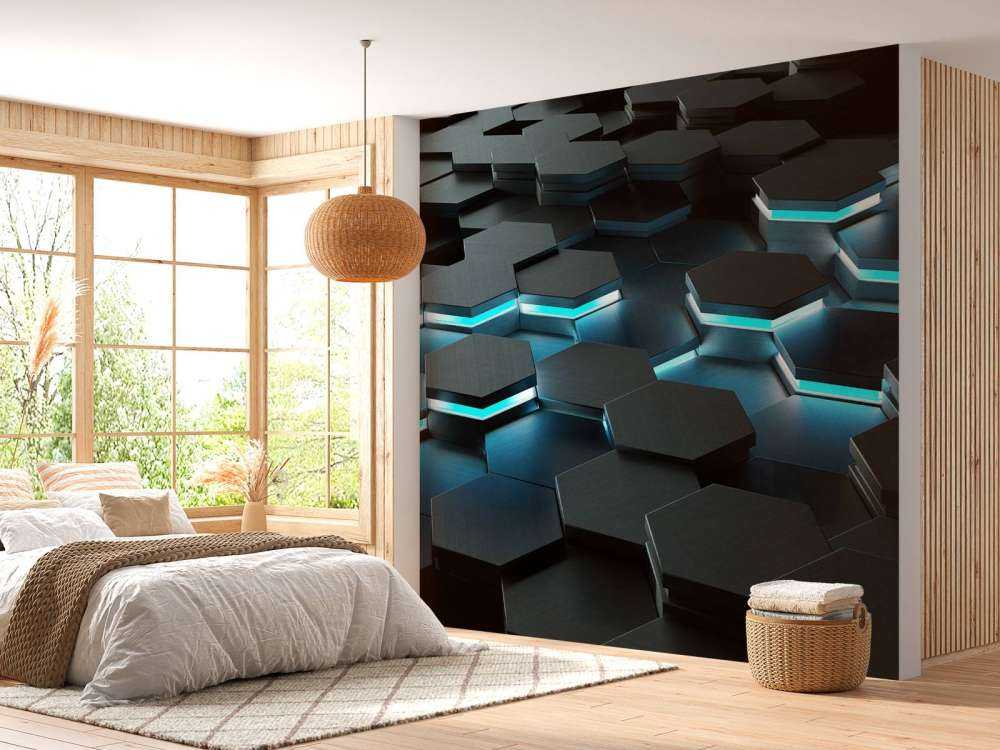 Podświetlane sześciokąty 3D