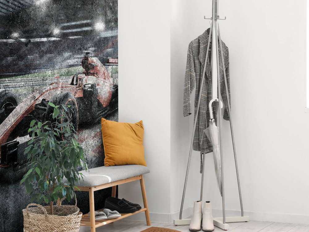 Samochód wyścigowy na stadionie