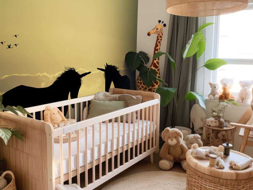 Jednorożce o zachodzie słońca