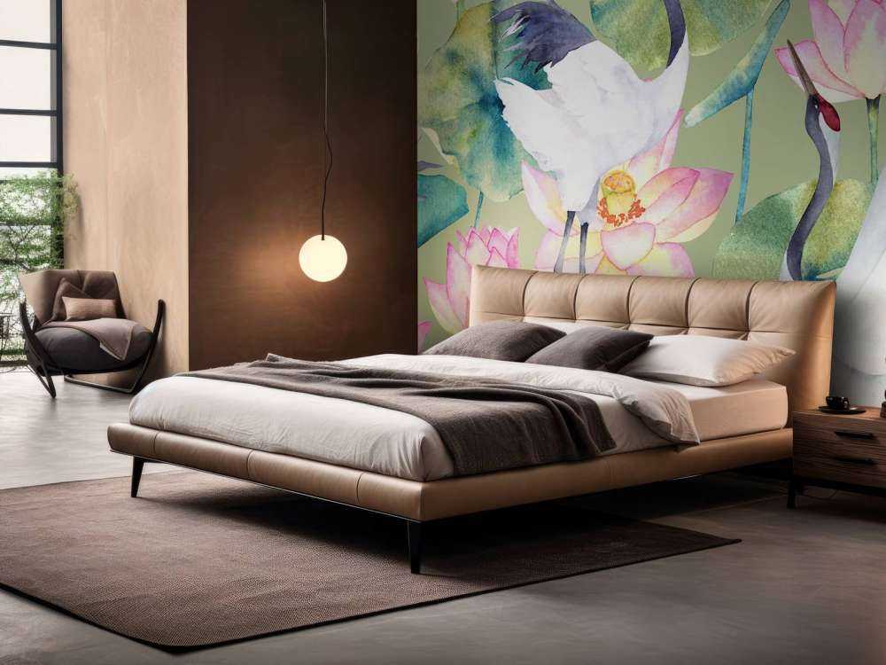 Żurawie między kwiatami