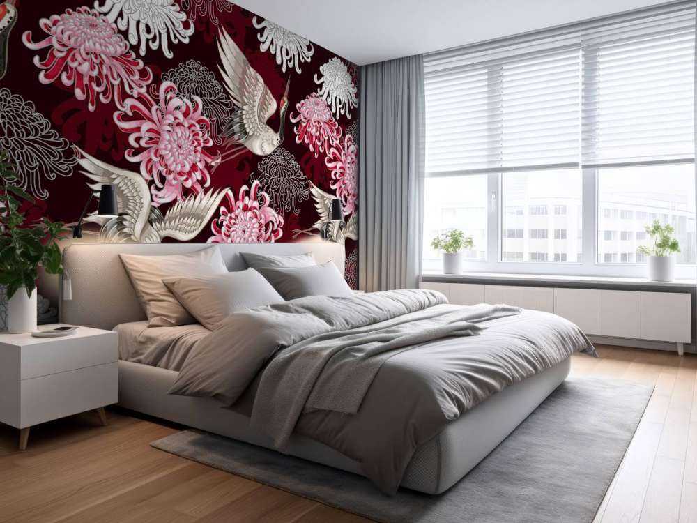 Wzór żurawia różowy