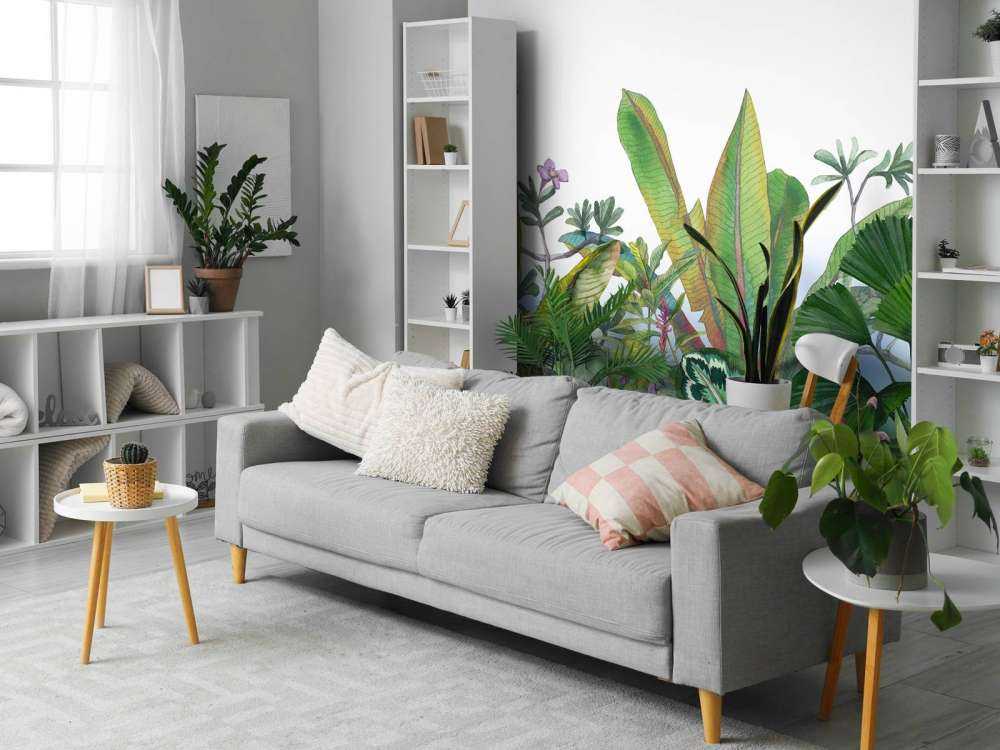 Akwarelowe liście i kwiaty