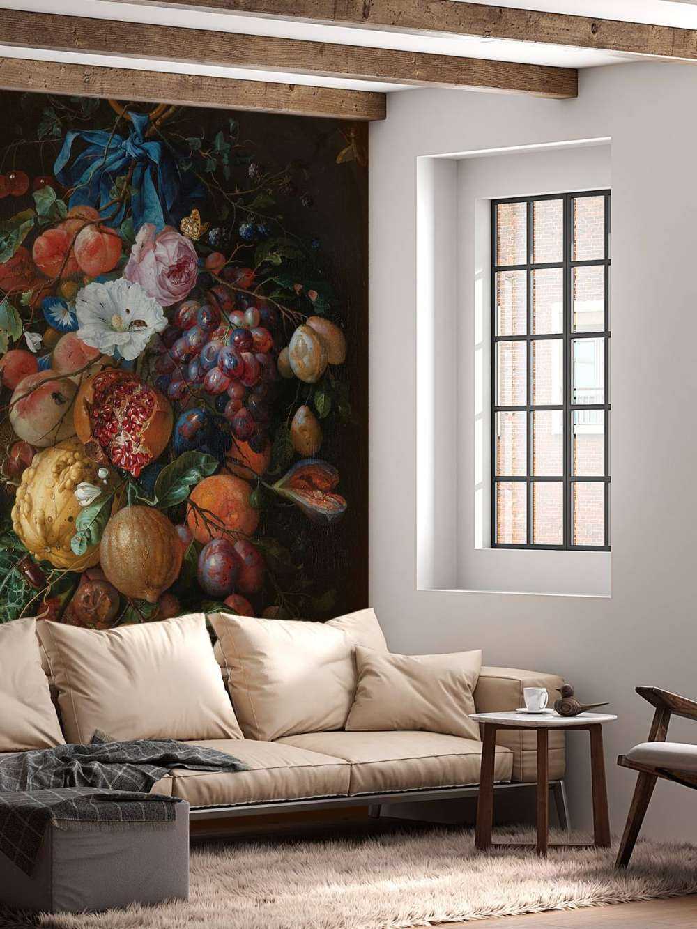 Feston z owoców i kwiatów