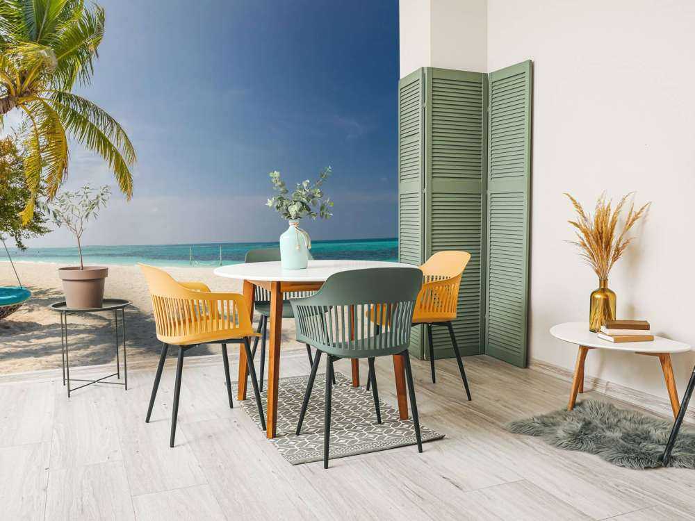 Tropikalna plaża z huśtawką