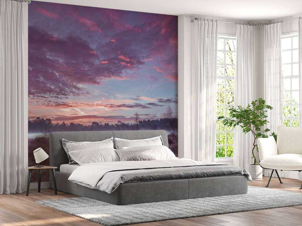 Łąka pod pochmurnym niebem