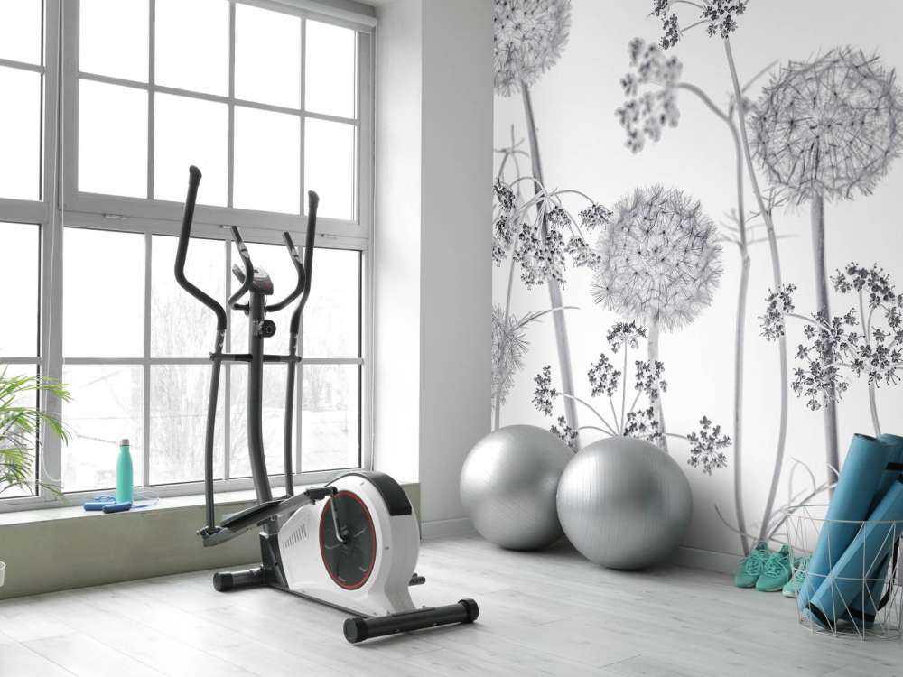 Kwiaty łąkowe w czerni i bieli