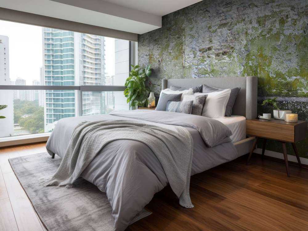 Mech na starej ścianie