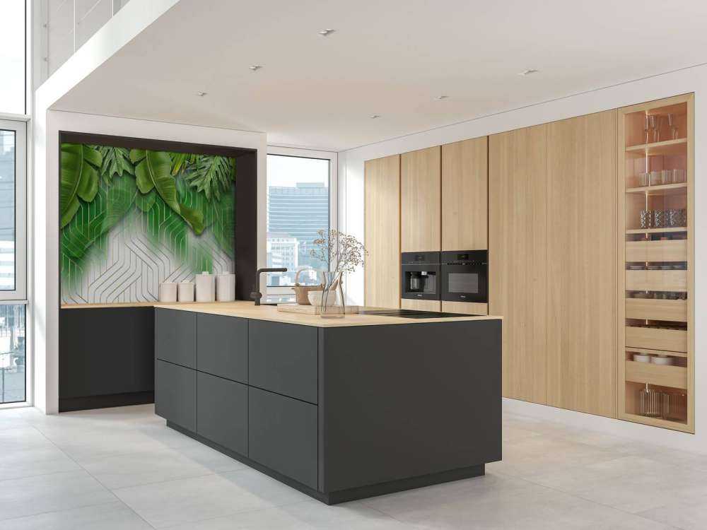 Efekt złotych linii z zielonymi liśćmi