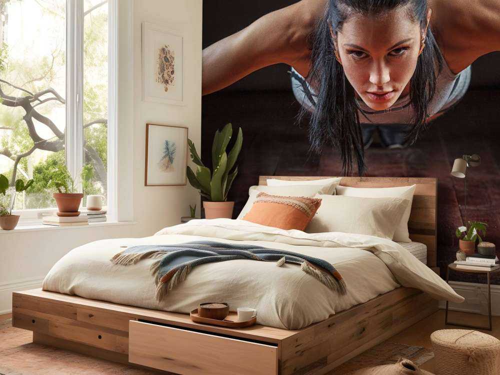 Kobieta robiąca pompki