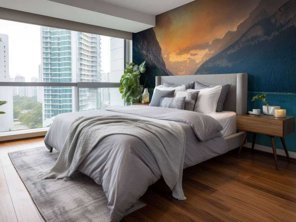 Górskie jezioro z filtrem z epoki