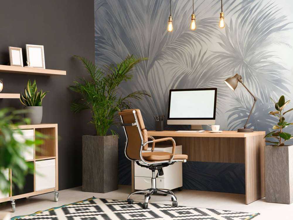 Palm Extravaganza Niebieski