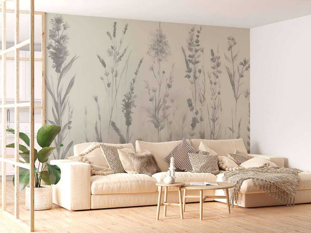 Lawendowa Polana Bezszwowa Kremowa Biała