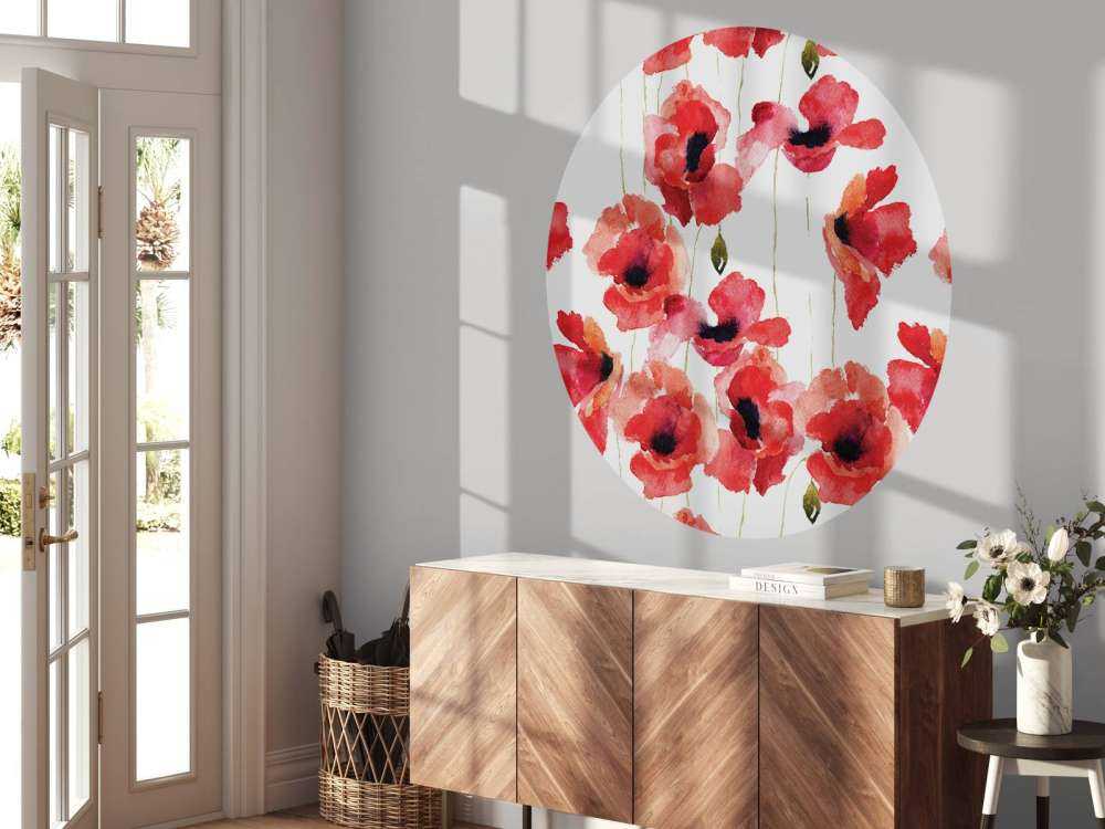 Maki namalowane akwarelową