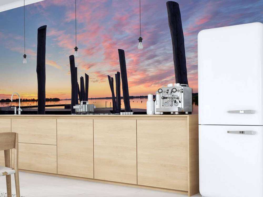 Wschód słońca w dołku pływackim