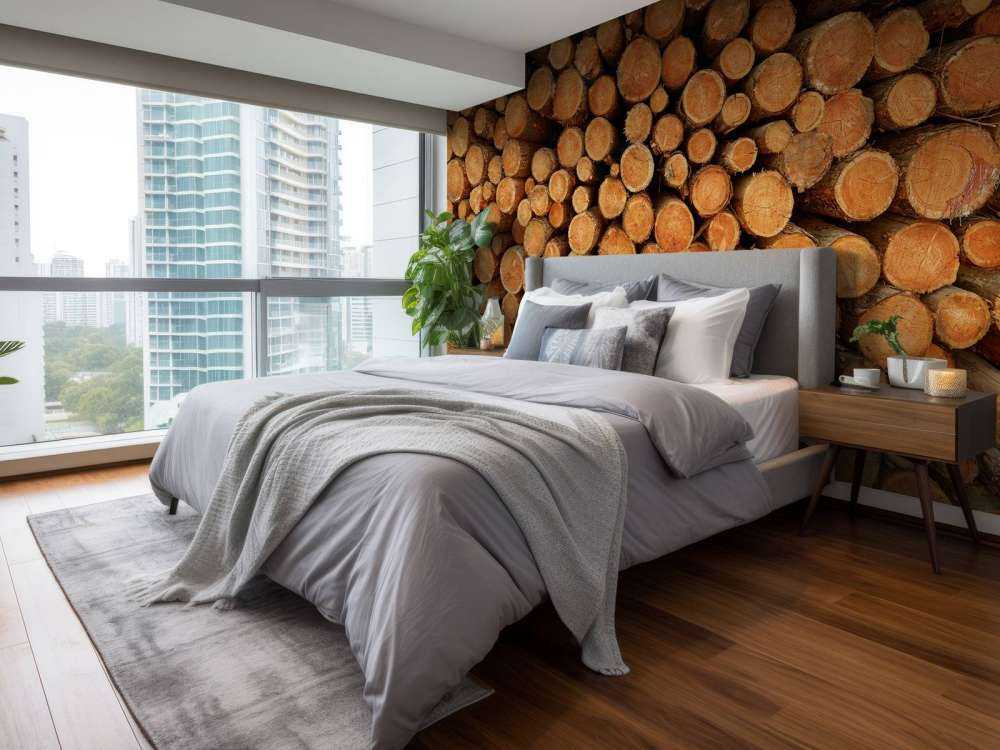 Kupa ciemnych pni drzew