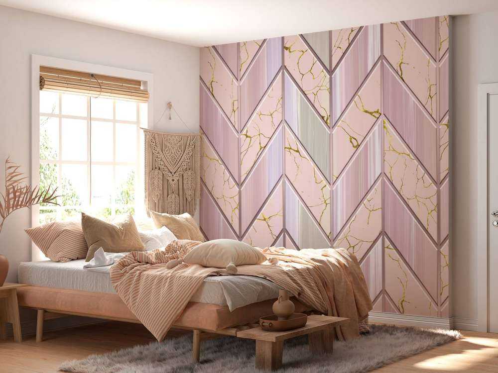 Wzór różowych płytek 