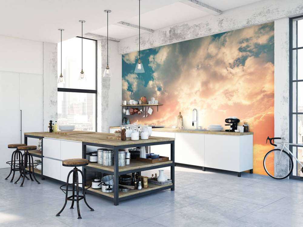 Kolorowe niebo z chmurami