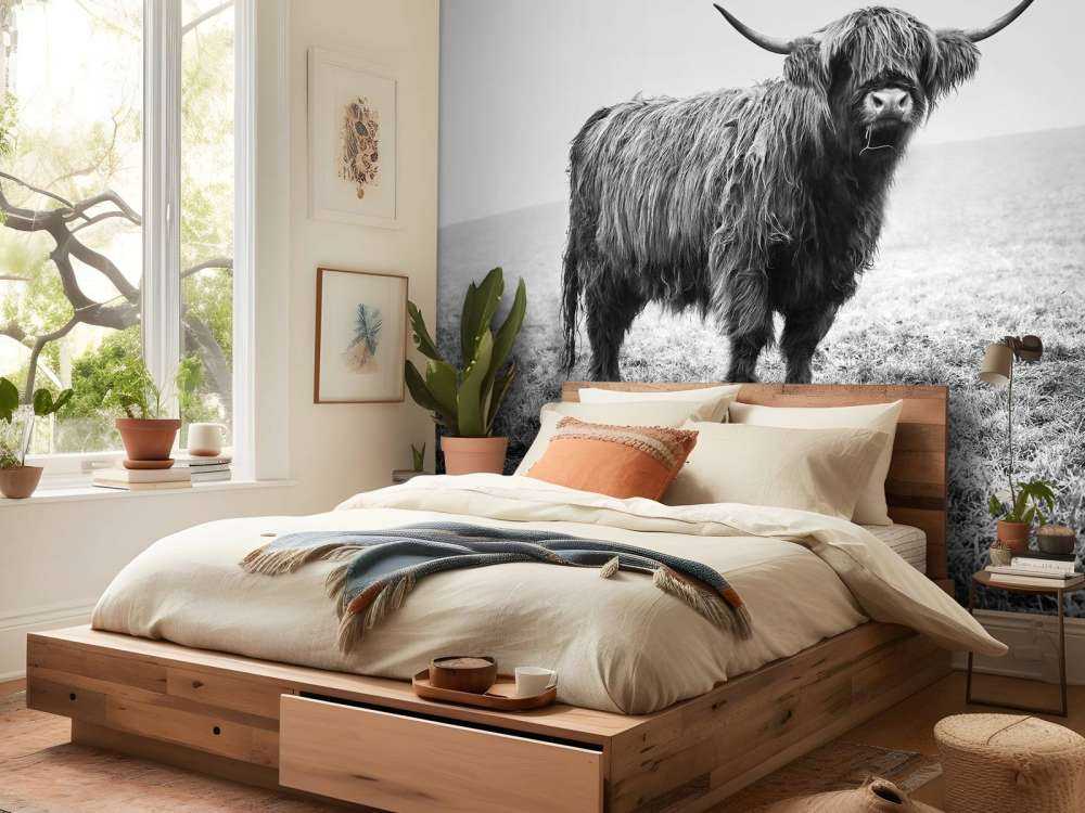 Szkocka rasa wyżynna w trawie