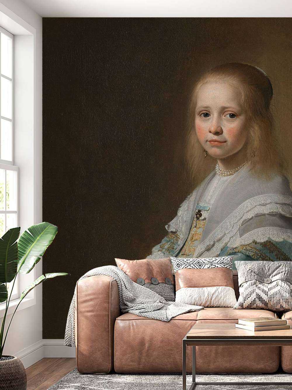 Portret dziewczyny w kolorze niebieskim