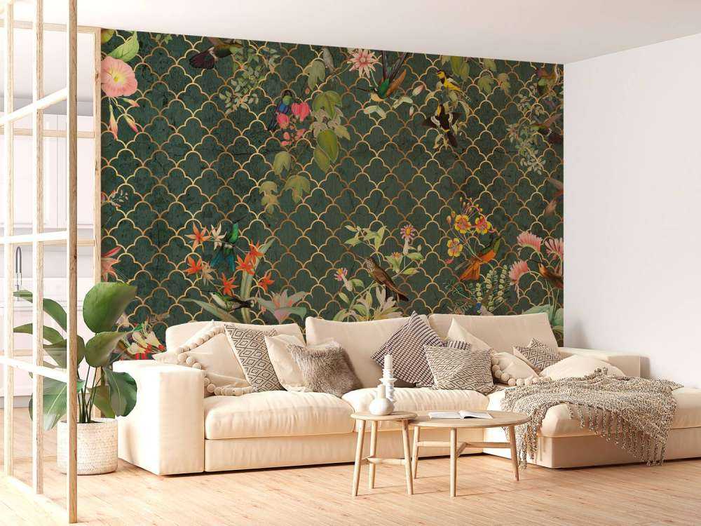 Elegancja dżungli z złotem