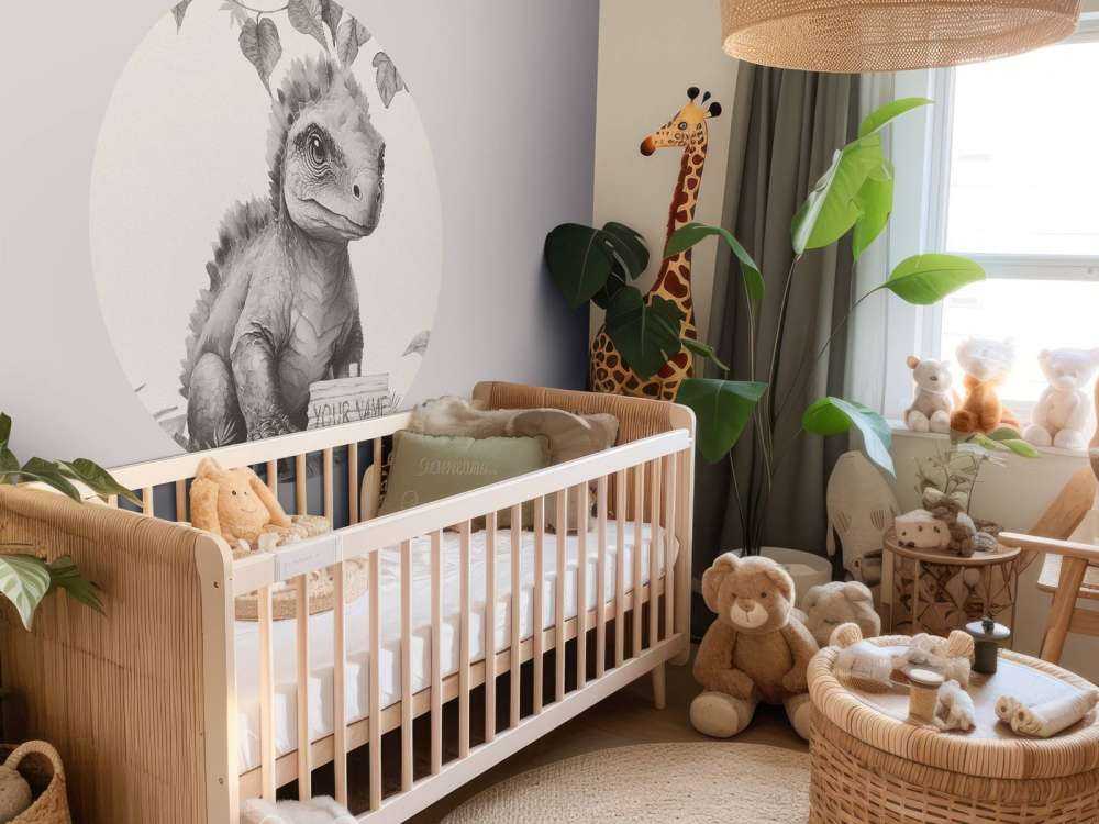 Młody ankylozaur w beżowej dżungli