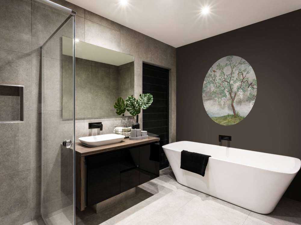 Malowany krajobraz w stylu vintage