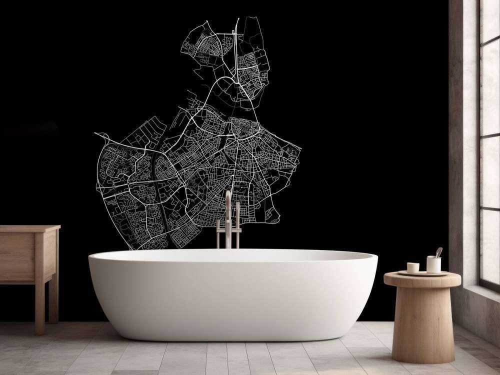 Mapa Nijmegen, czarna