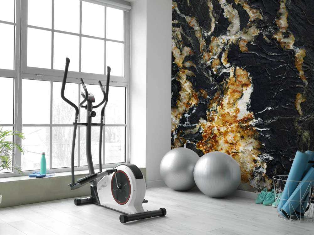 Czarny marmur z jasną strukturą