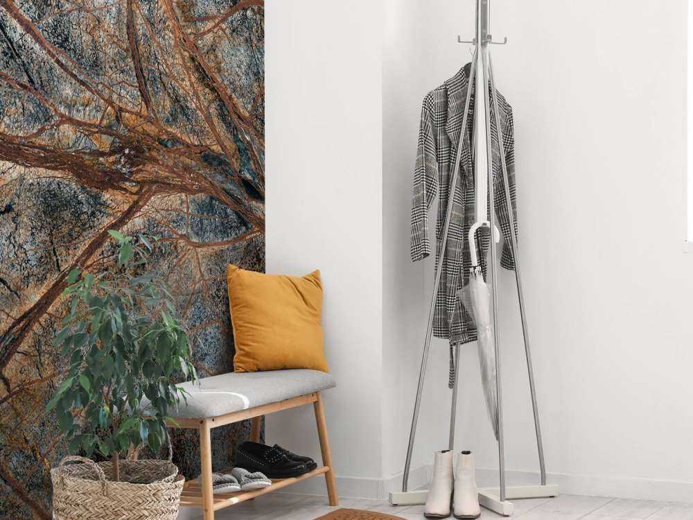 Szary marmur o szczegółowej strukturze żył