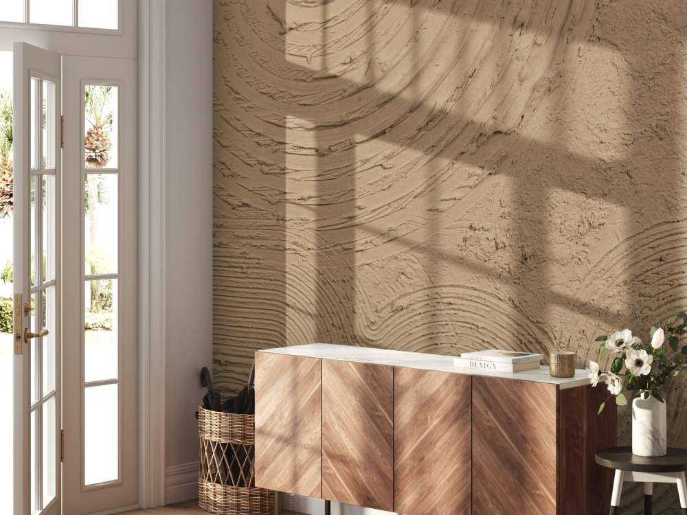 Organiczne kształty i linie w kolorze złotego brązu