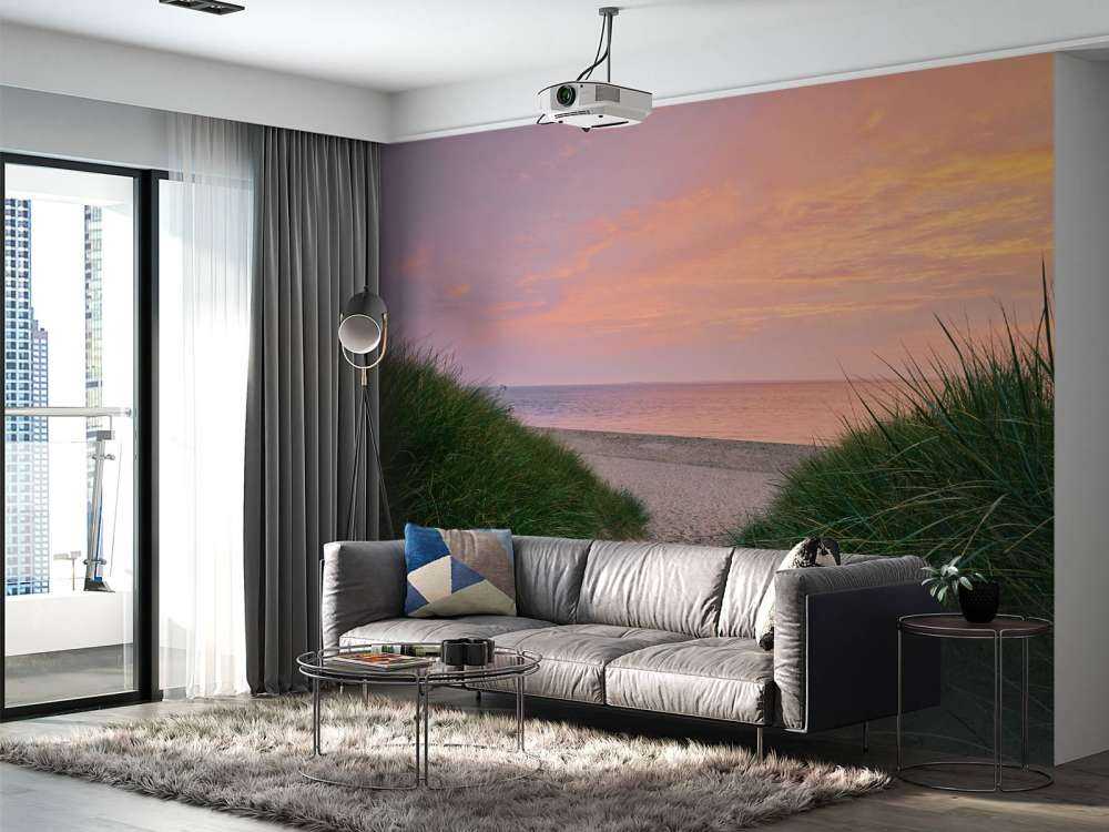 Przejście na wydmę przy wschodzie słońca