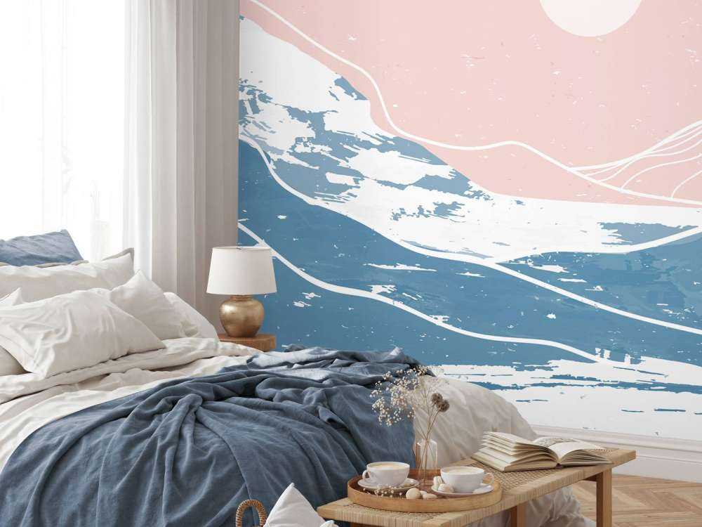 Zimowe góry na tle słońca