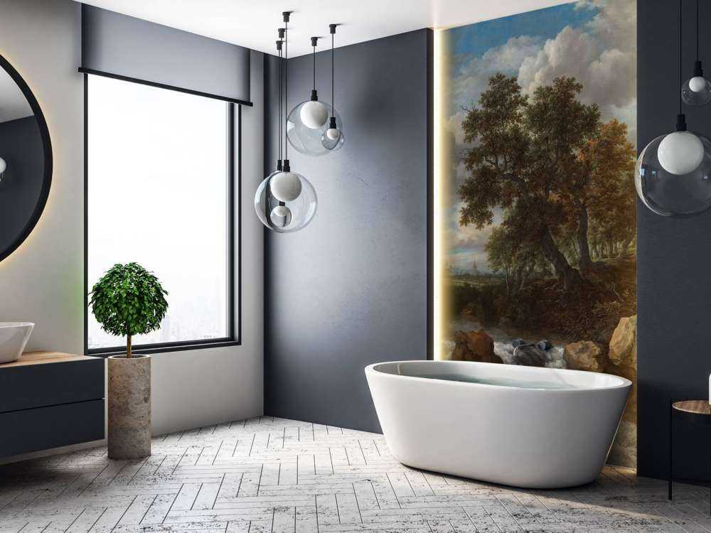 Krajobraz z wodospadem