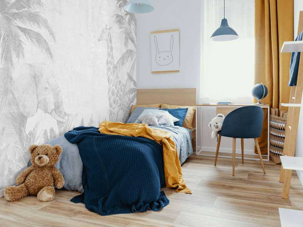 Wesołe zwierzęta z dżungli na betonie