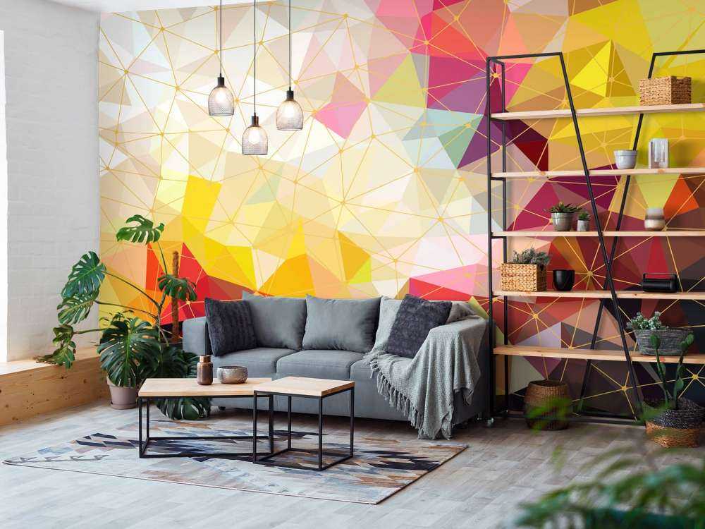 Druk kolorowych trójkątów