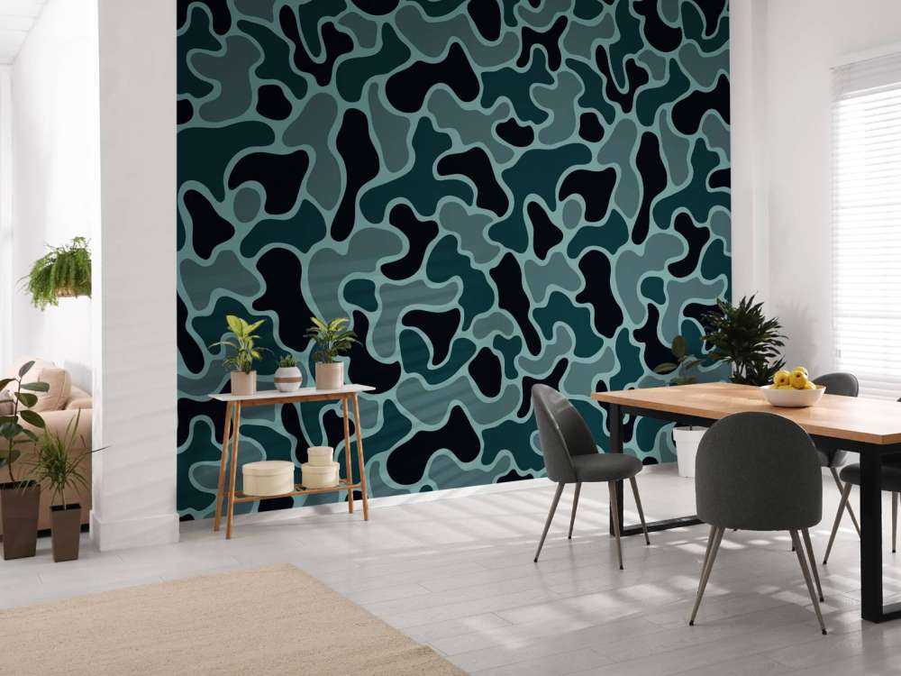 Zielony, szary kamuflaż