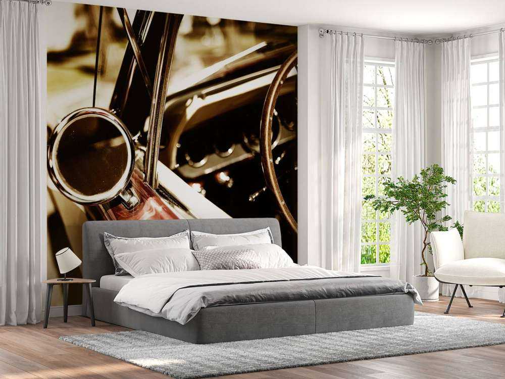 Czerwony, klasyczny samochód