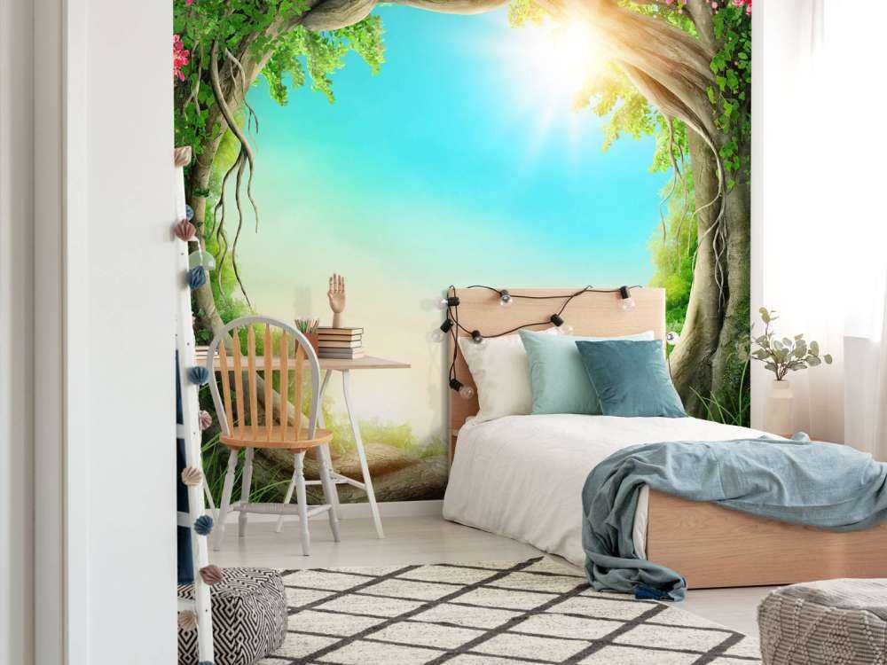 Kolorowy, bajkowy las