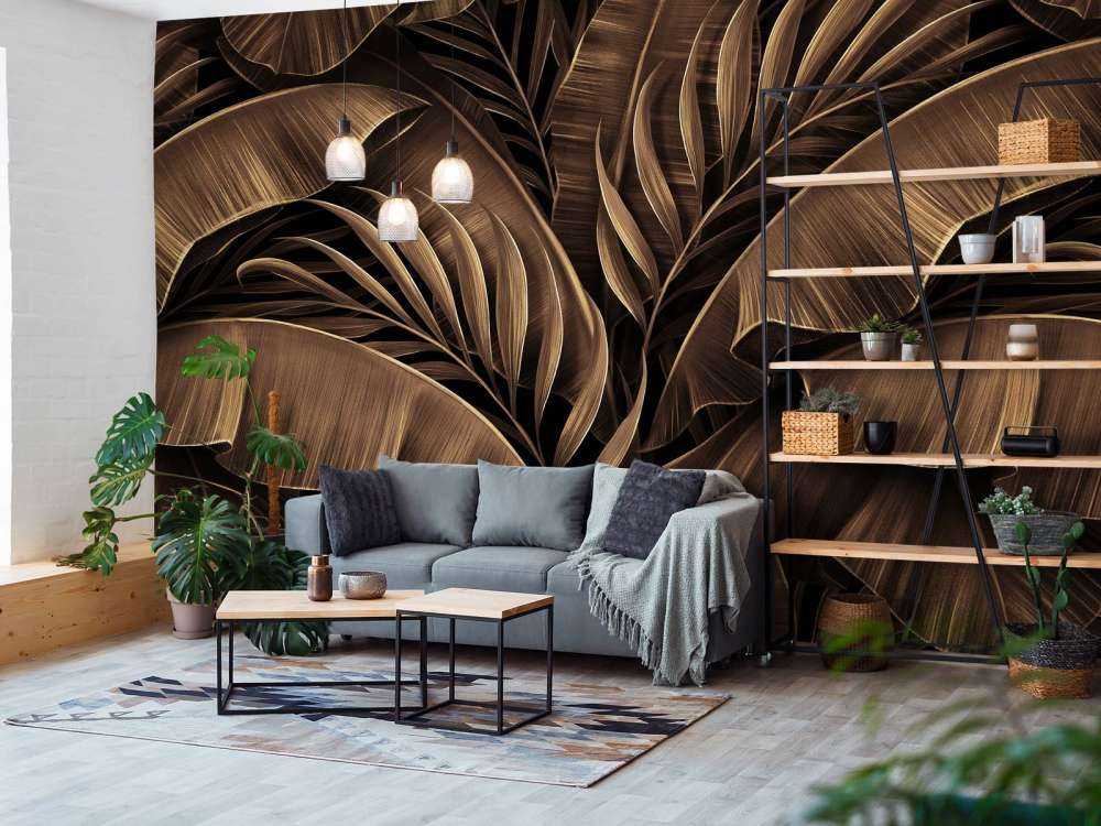 Brązowe liście bananowca