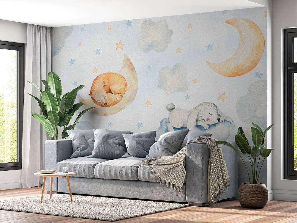 Śpiący przyjaciele w chmurach