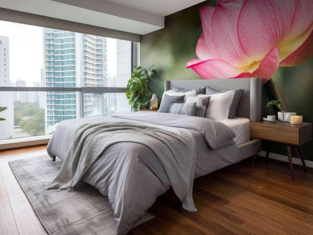 Kwiat lotosu w kolorze zielonym