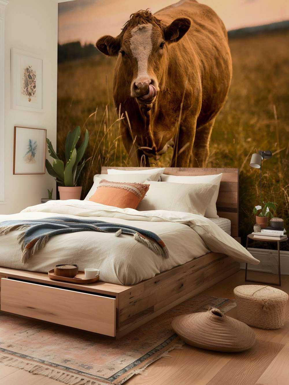 Krowa z językiem w nosie