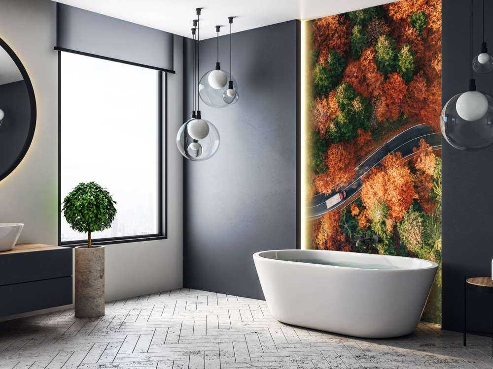 Droga wijąca się z ciężarówką