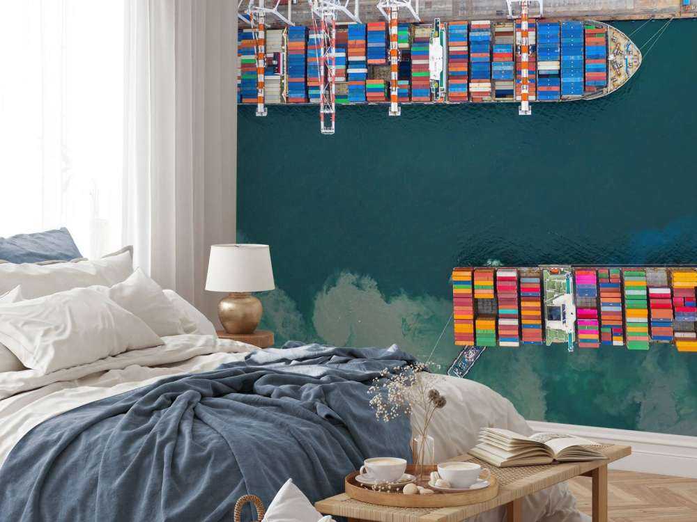 Kontenerowce z widokiem z góry