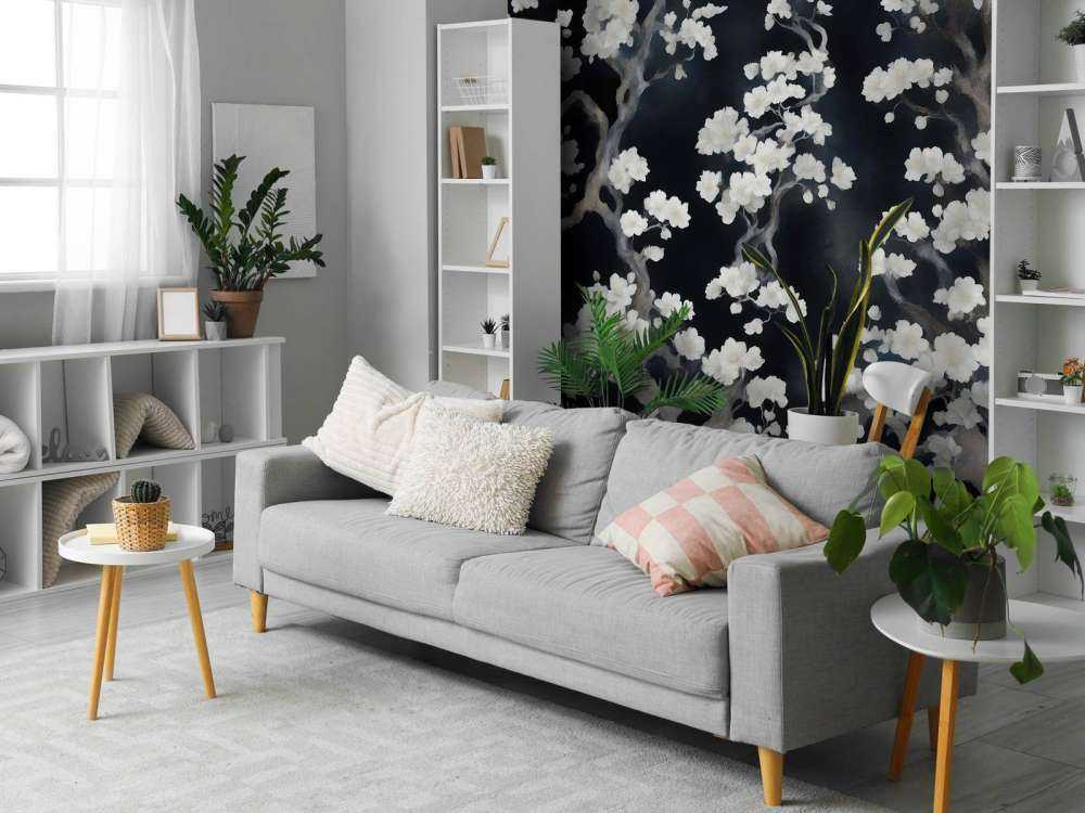 Cudowny kwitnący las - czarny