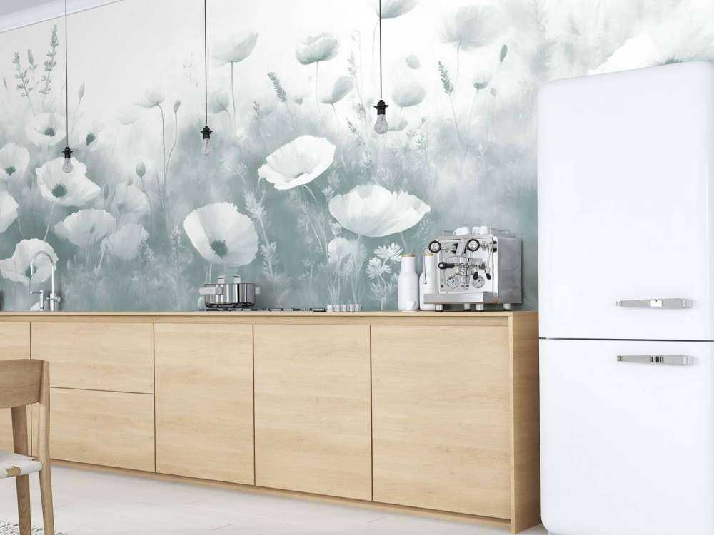 Taniec dzikich kwiatów - ciemna zieleń