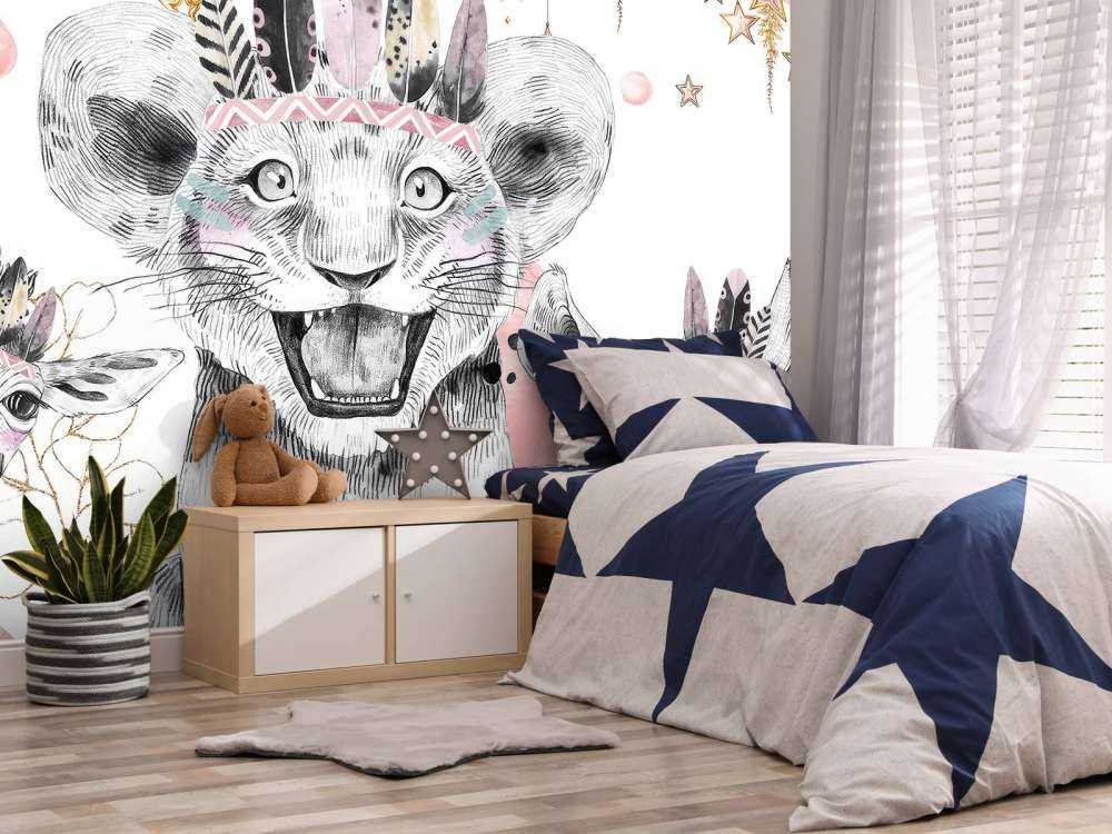 Dromeryczne zwierzęta pod gwiezdnymi chmurami