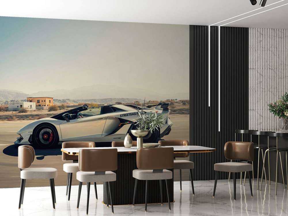 Lamborghini Aventador Roadster na pustyni