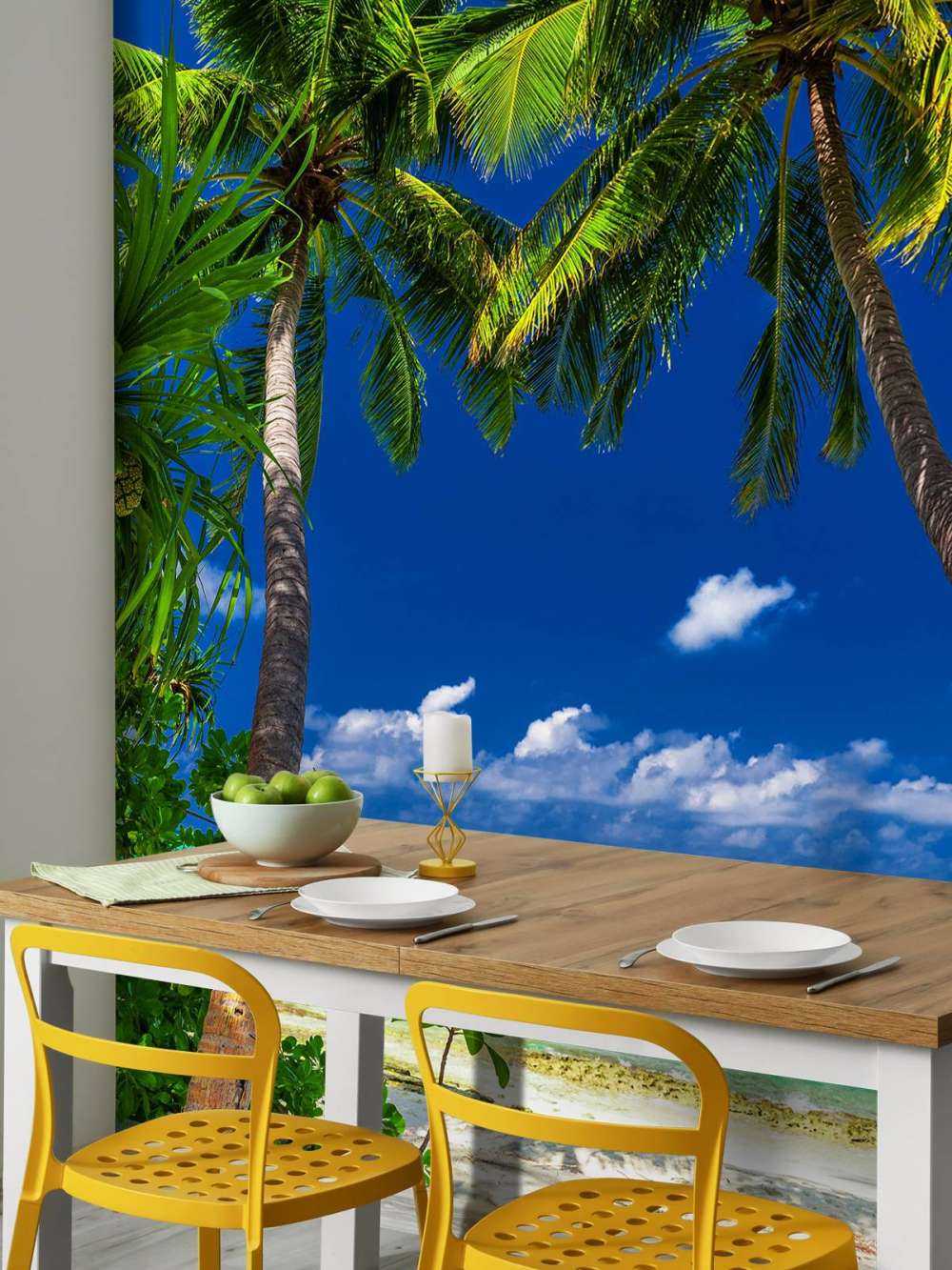 Drzewa palmowe na wyspie